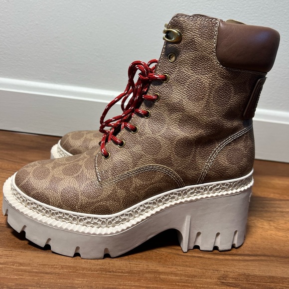 COACH LEATHER HEALED BOOTIES - Picture 2 of 4